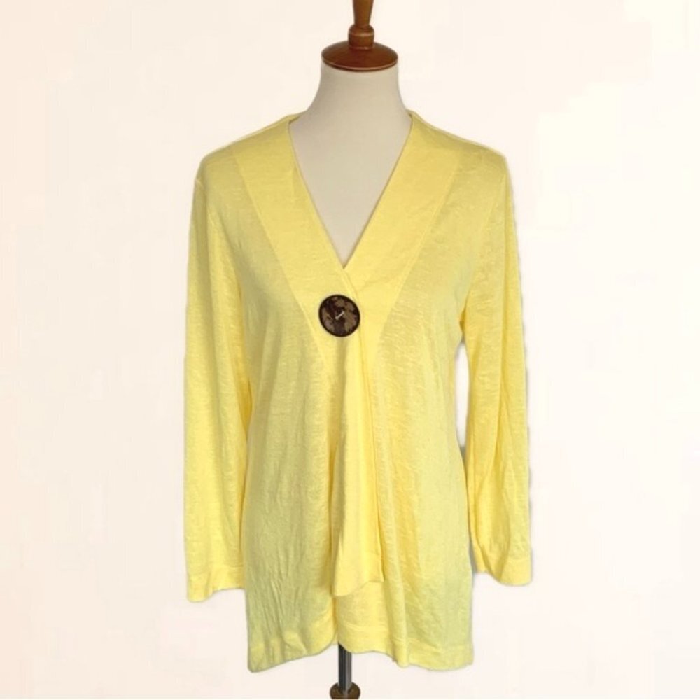 Marble Scotland Yellow One Button Cardigan New With Tags